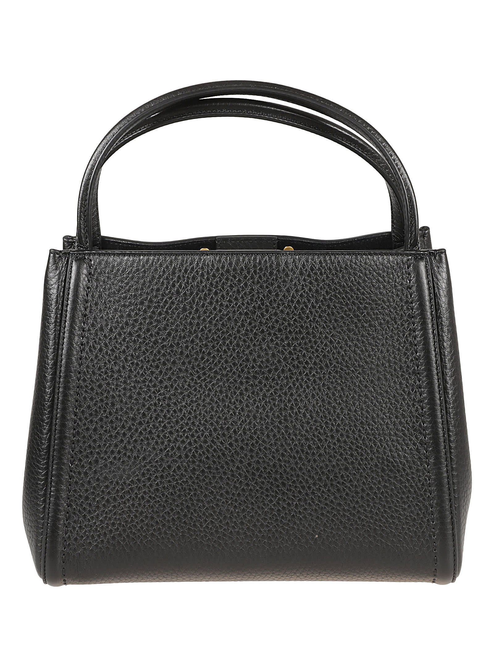 Valentino V Plaque Double Top Handle Tote In Black
