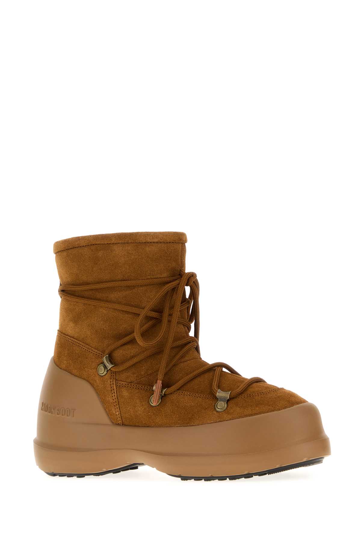 Moon Boot Caramel Suede Luna Ankle Boots In Brown