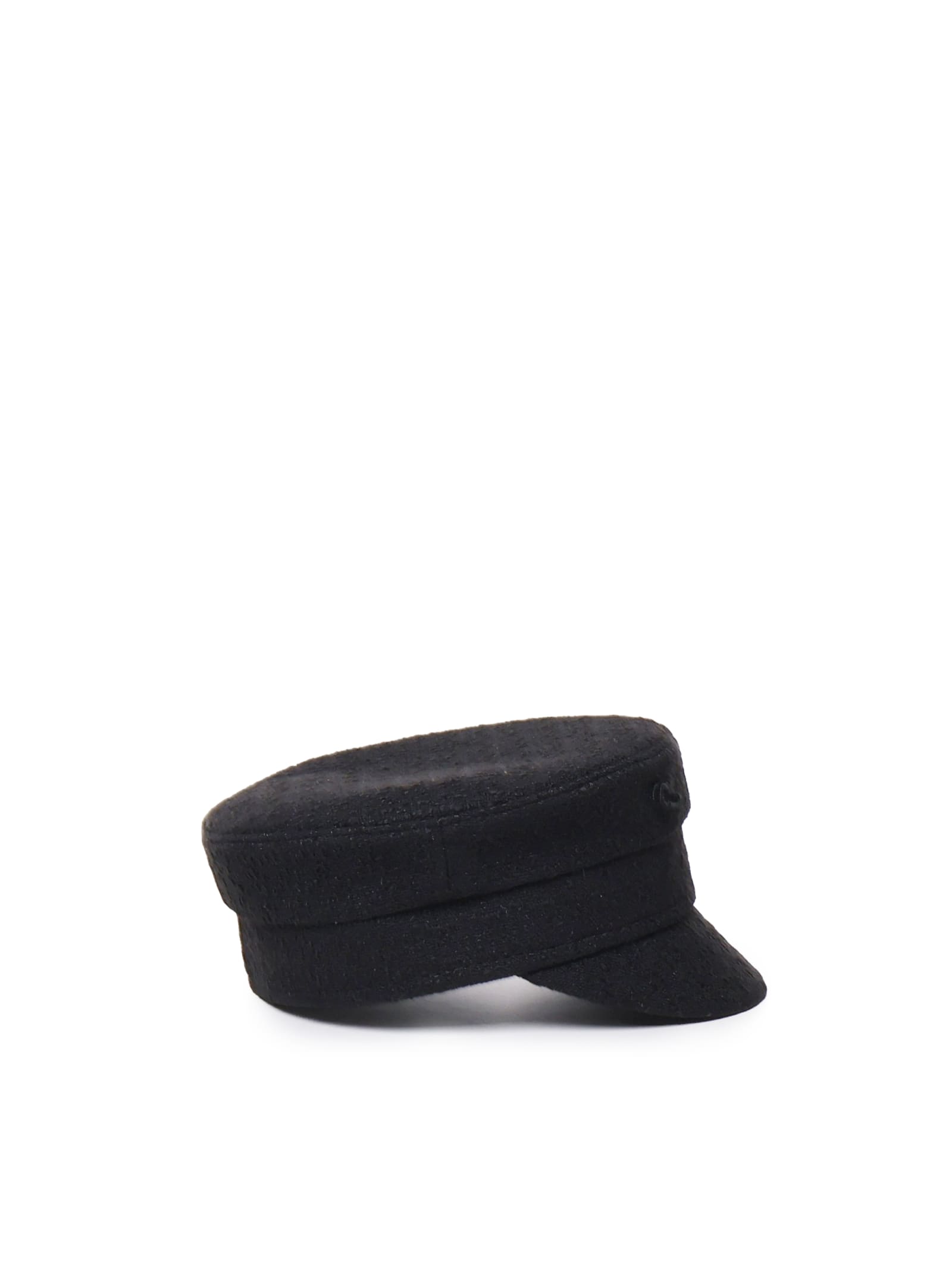 Shop Ruslan Baginskiy Monogram-embellished Baker Boy Cap In Black