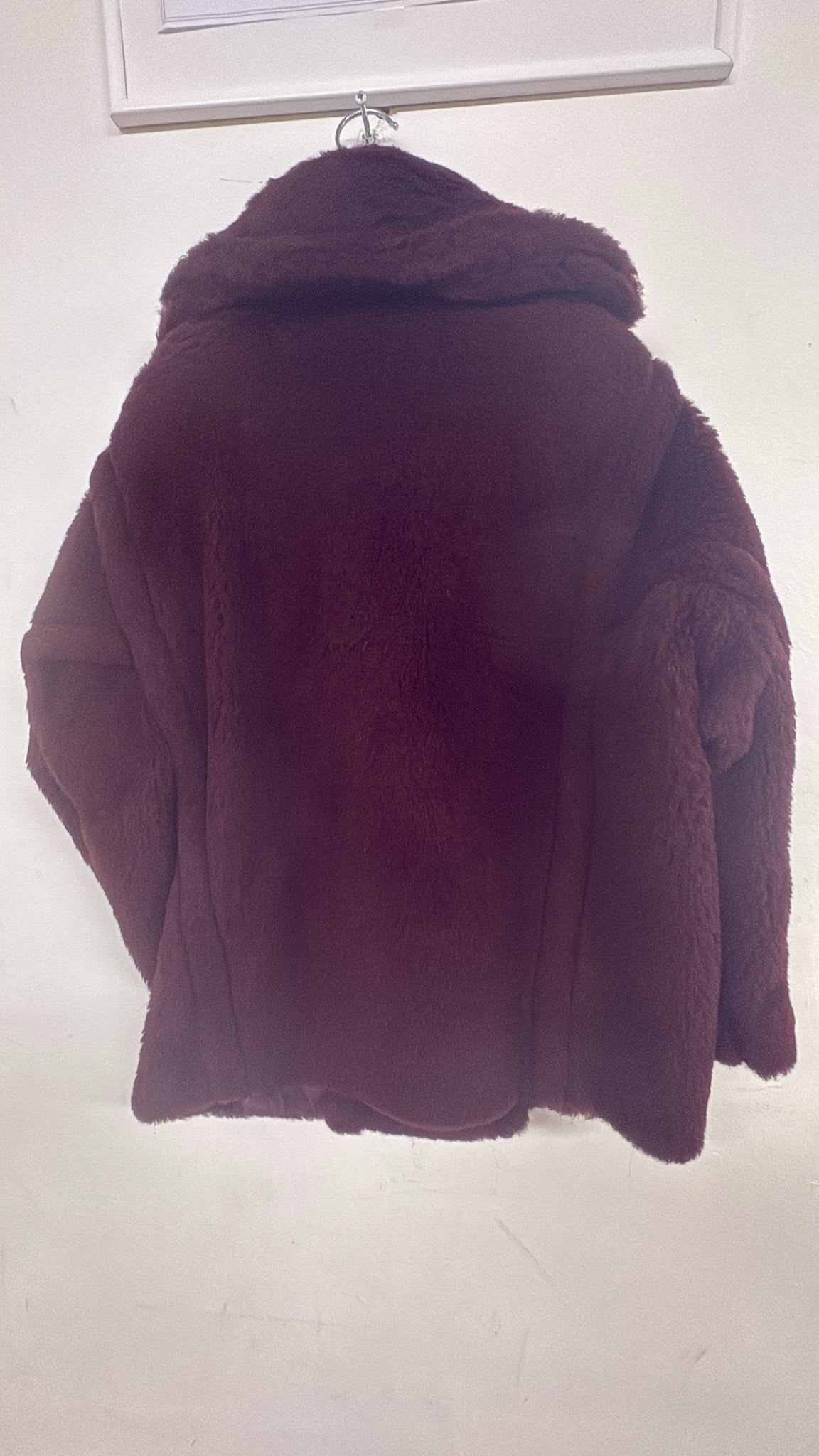 Max Mara Olga Teddy Short Coat In Brown