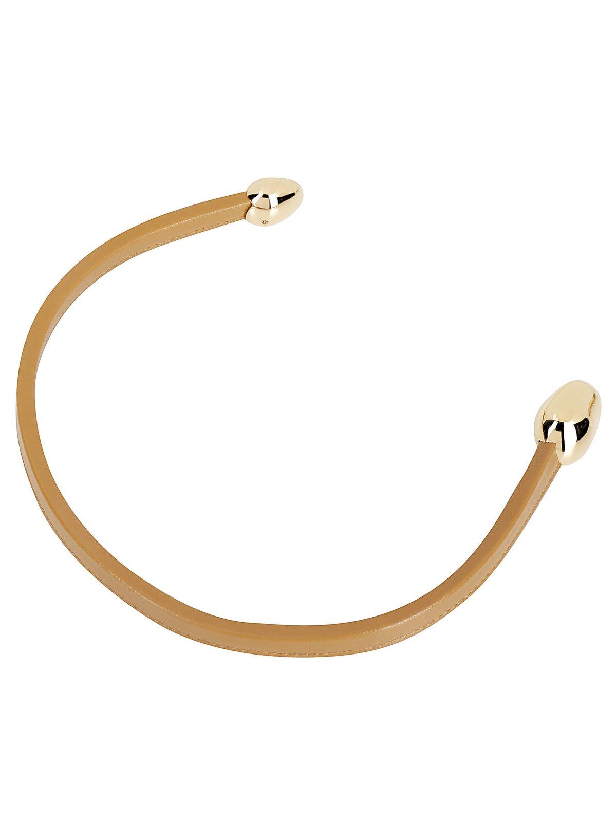 Bottega Veneta Open Necklace In Beige