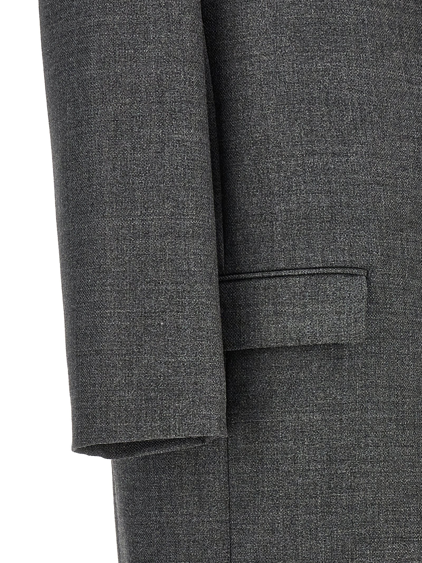 Shop Brunello Cucinelli Double-breasted Coat In Gray