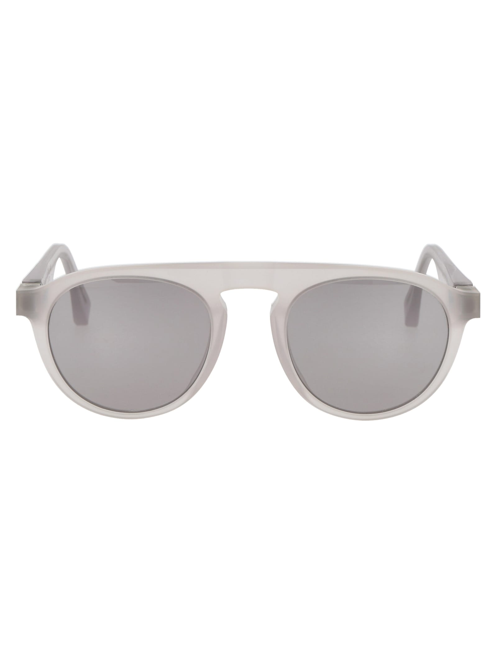Shop Mykita Mmraw001 Sunglasses In 817 Raw Coconut Water Warm Grey Flash