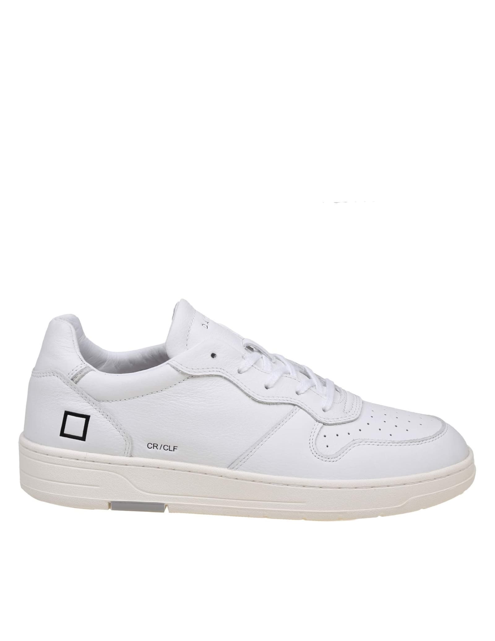 D. A.T. E. Court Sneakers In White Leather