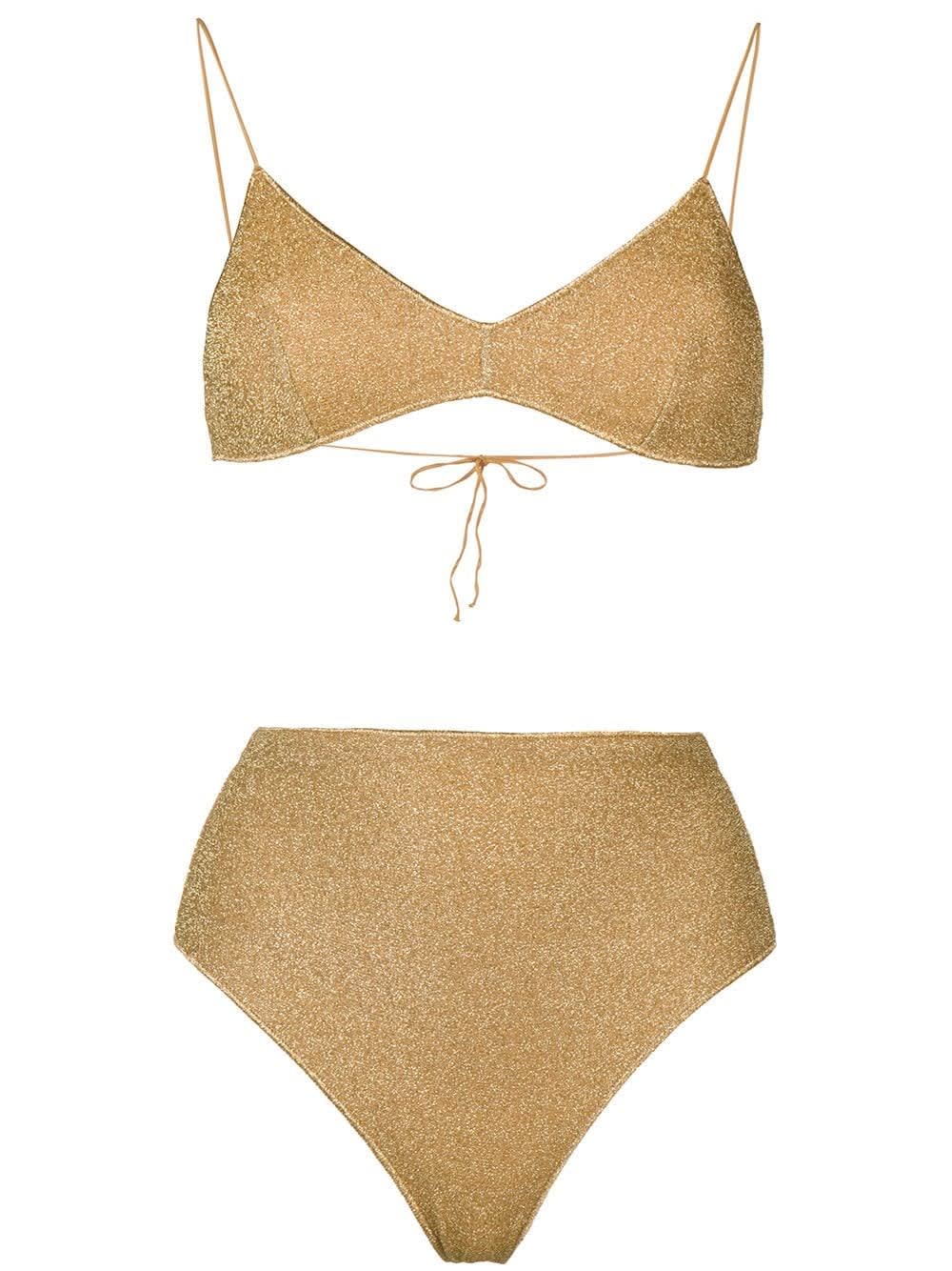 OSEREE LUMIERE BIKINI IN GOLDEN LUREX,11872634