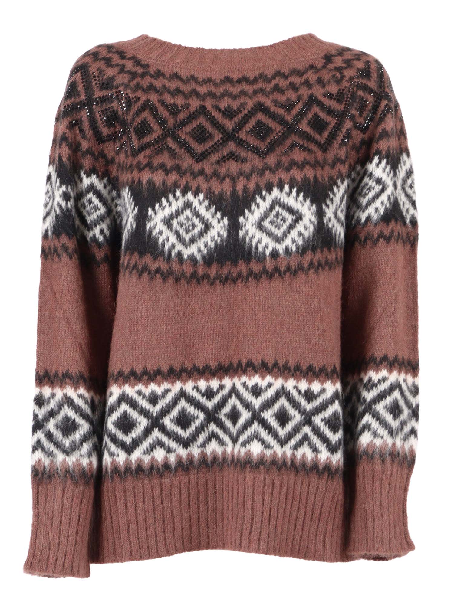Ermanno Ermanno Scervino Sweater In Brown