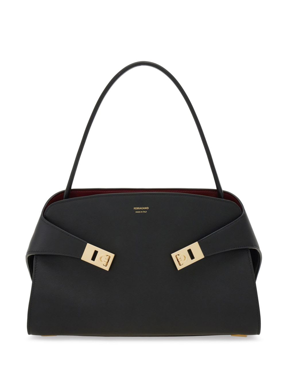 Ferragamo Leather Shoulder Bag Adaptable Strap In Multi