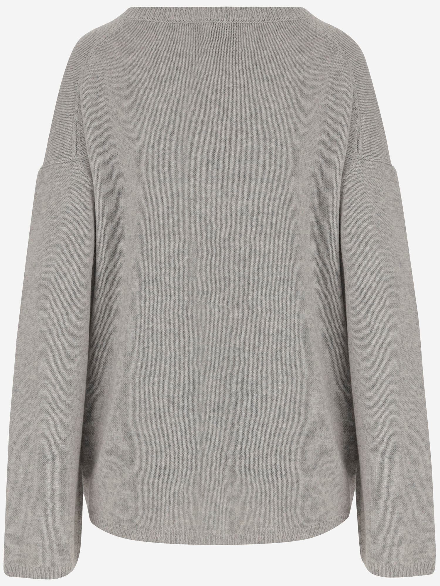 Allude Cotton And Cashmere Sweater In Grey