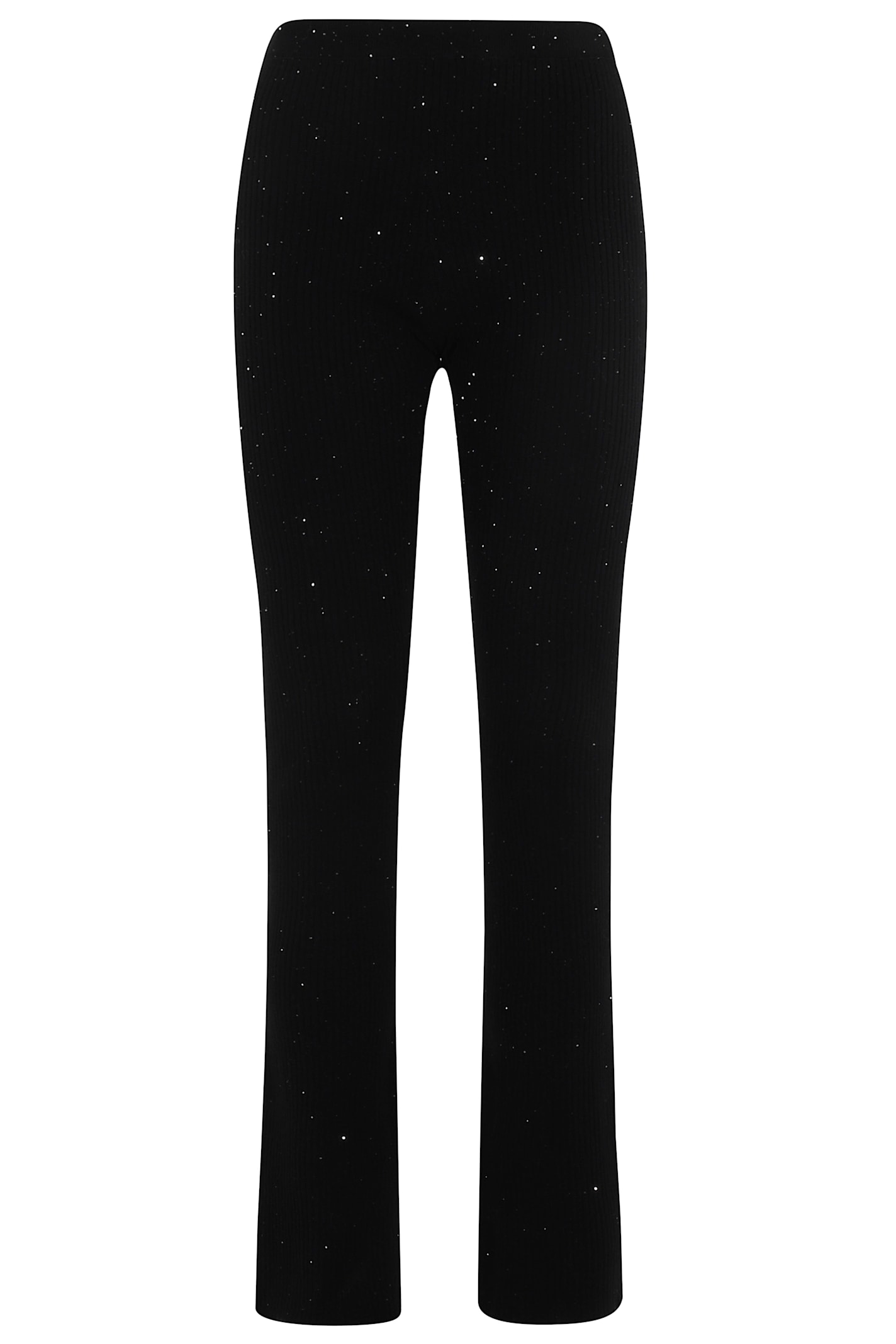 Pinko Flare-leg Ibiza Pants In Sequined Knit Fabric In Black