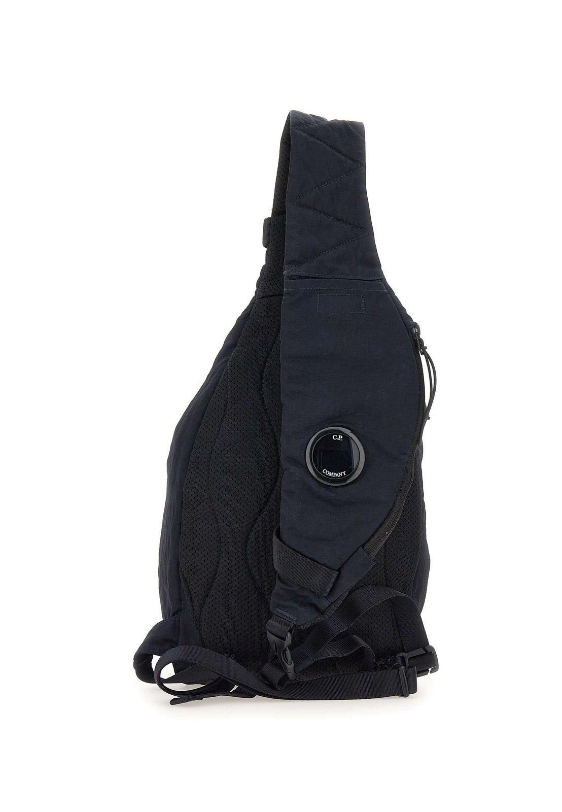 Shop C.p. Company Rucksack Lens Detailed Crossbody Bag In Total Eclipse