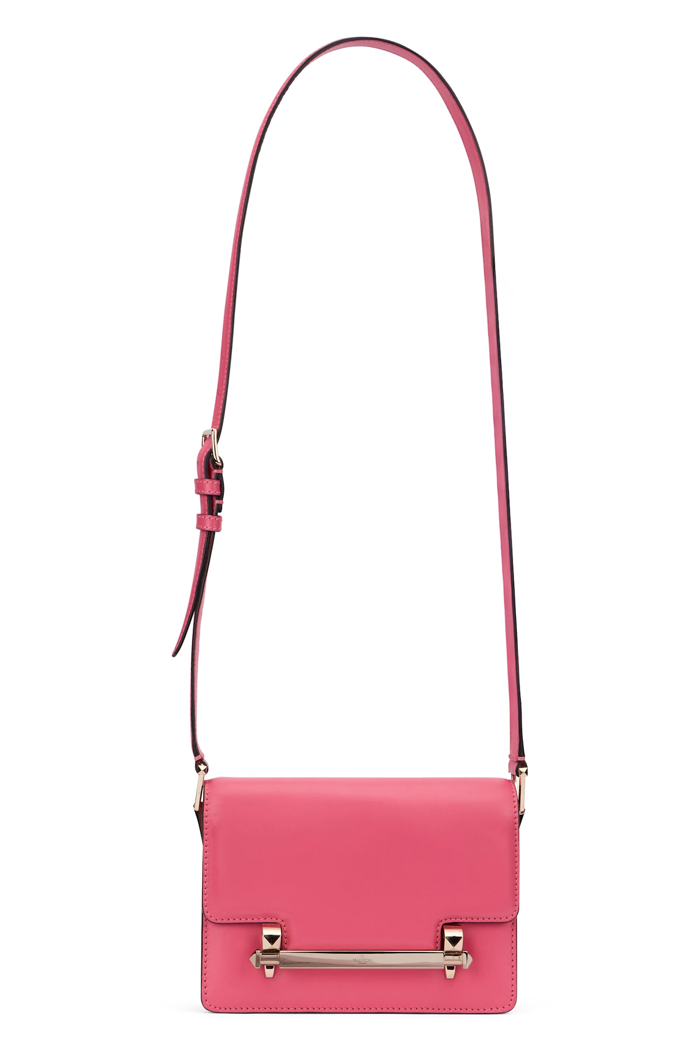 Valentino Leather Crossbody Bag In Pink