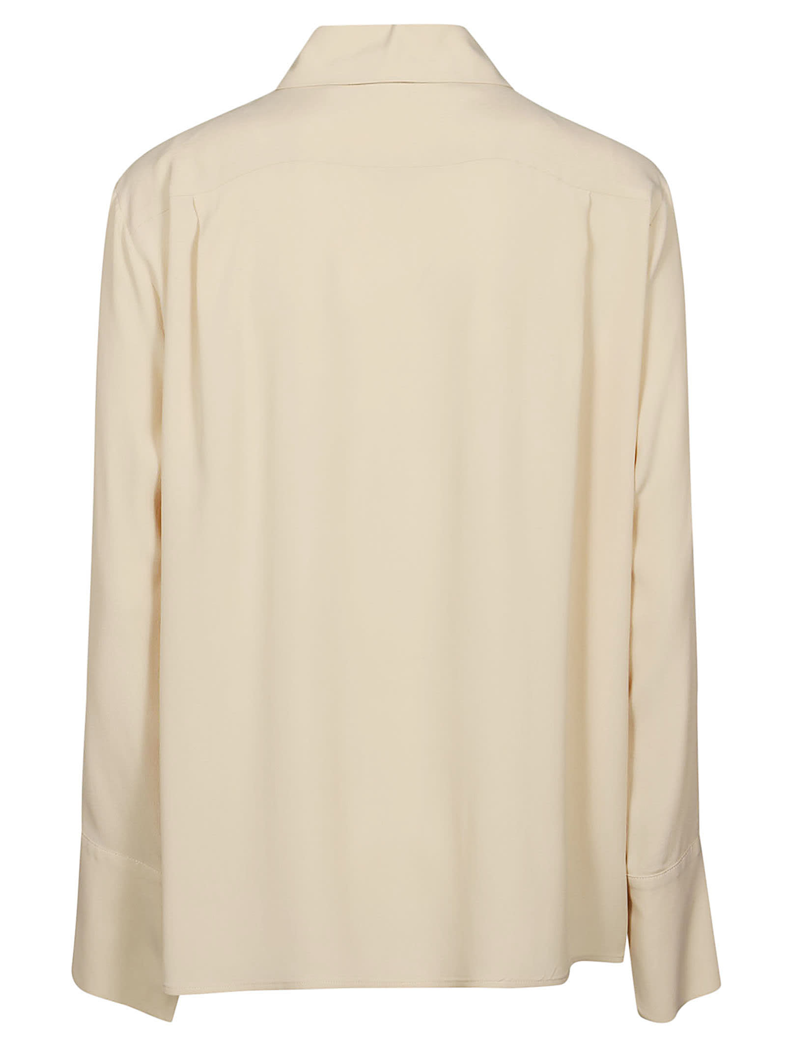 Shop Federica Tosi Long Sleeve Shirt In Ivory