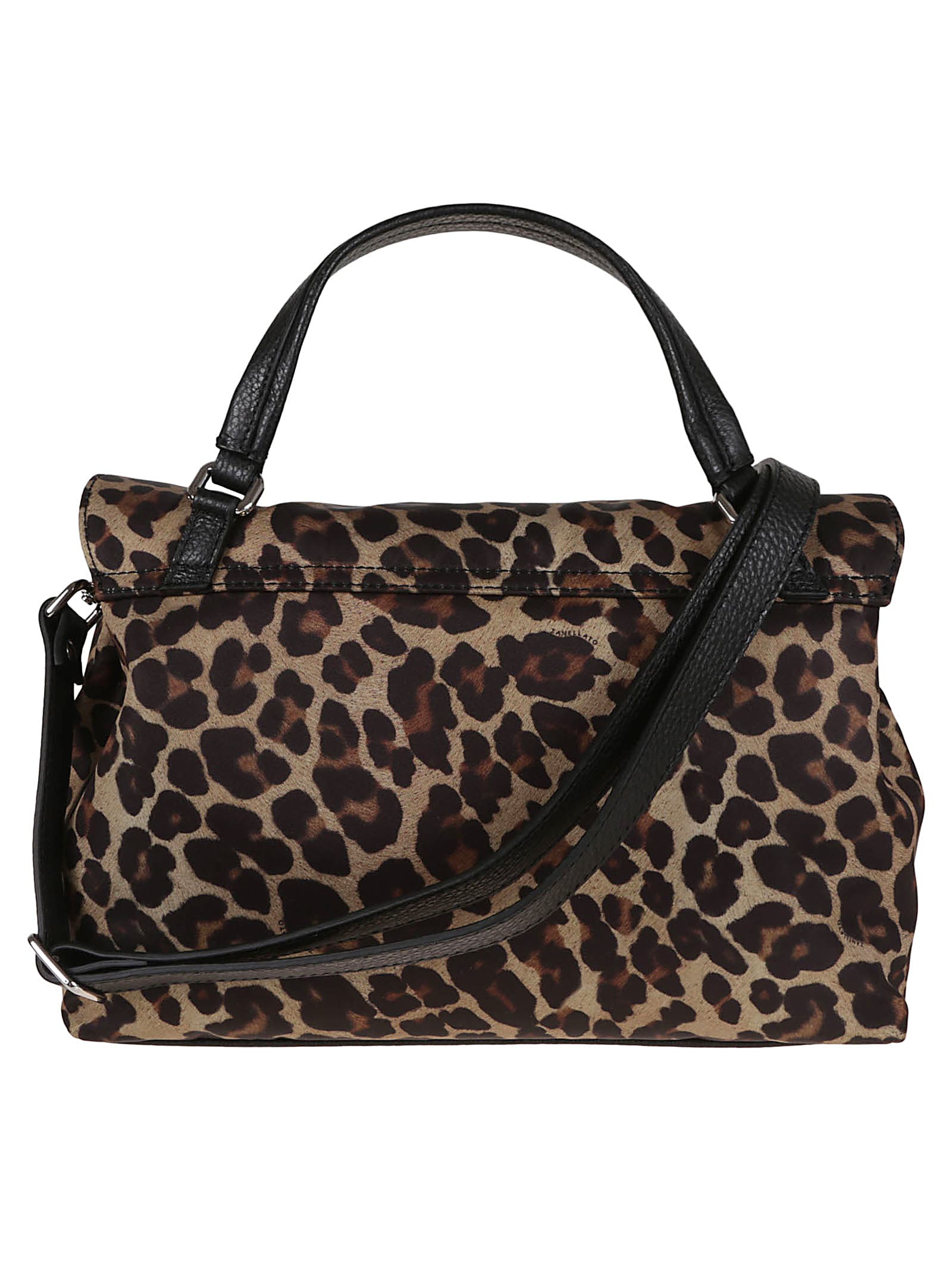 Zanellato Small Postina Rimboccata Tokyo Animalier Bag In Black Zoo