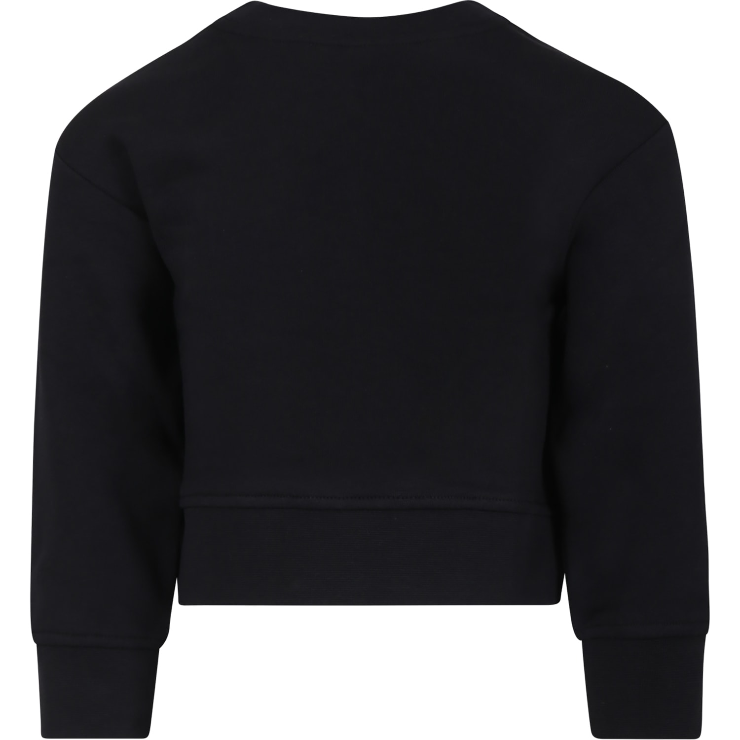 Shop Stella Mccartney Black Sweatshirt For Girl With Print And Logo