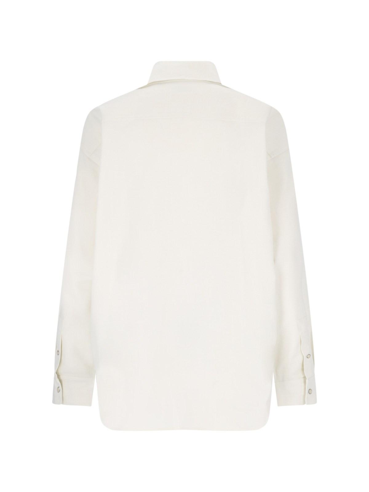 Lemaire Classic Shirt In Wh001 Chalk