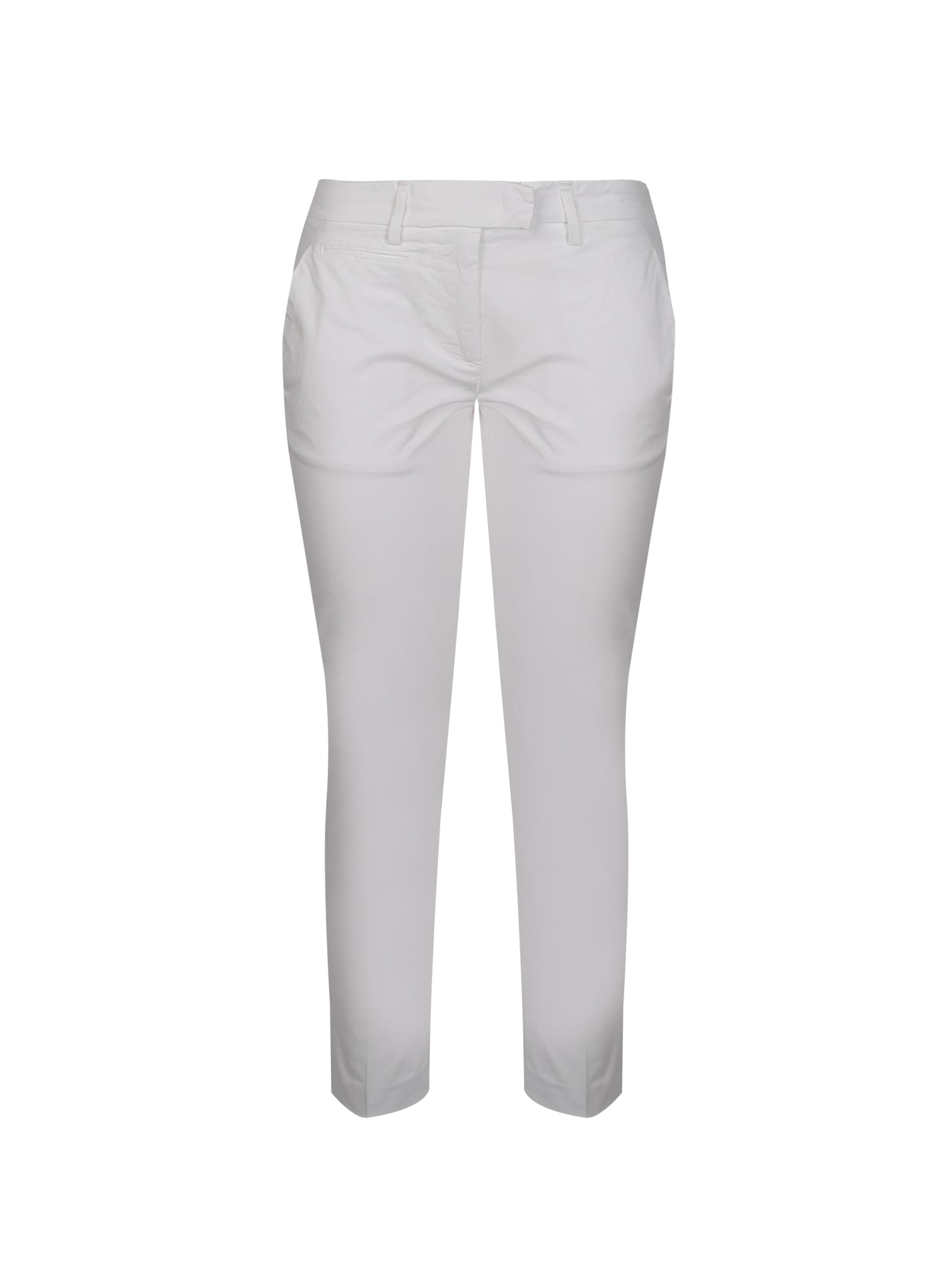 Dondup Nima Loose Flannel Trousers In White