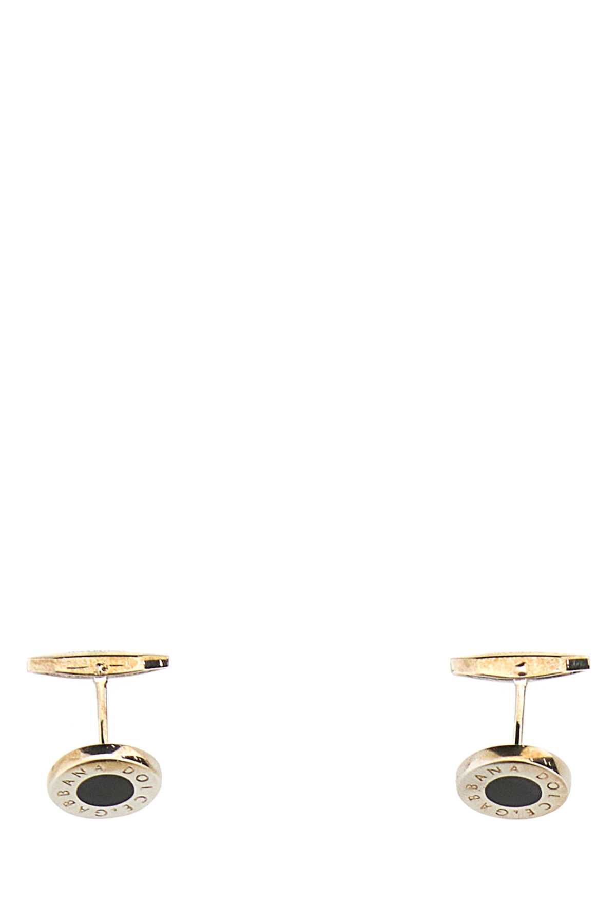 Two-tone Metal And Enamel Cufflinks