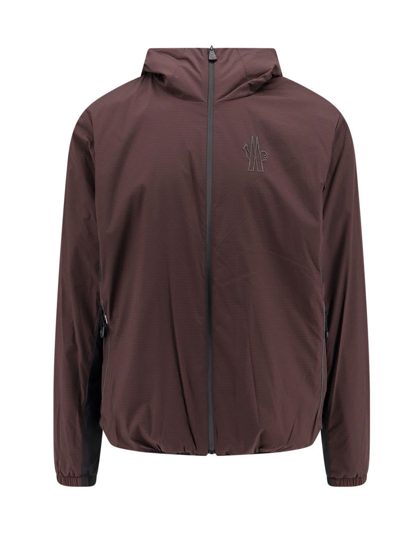 Shop Moncler Bissen Jacket In Brown