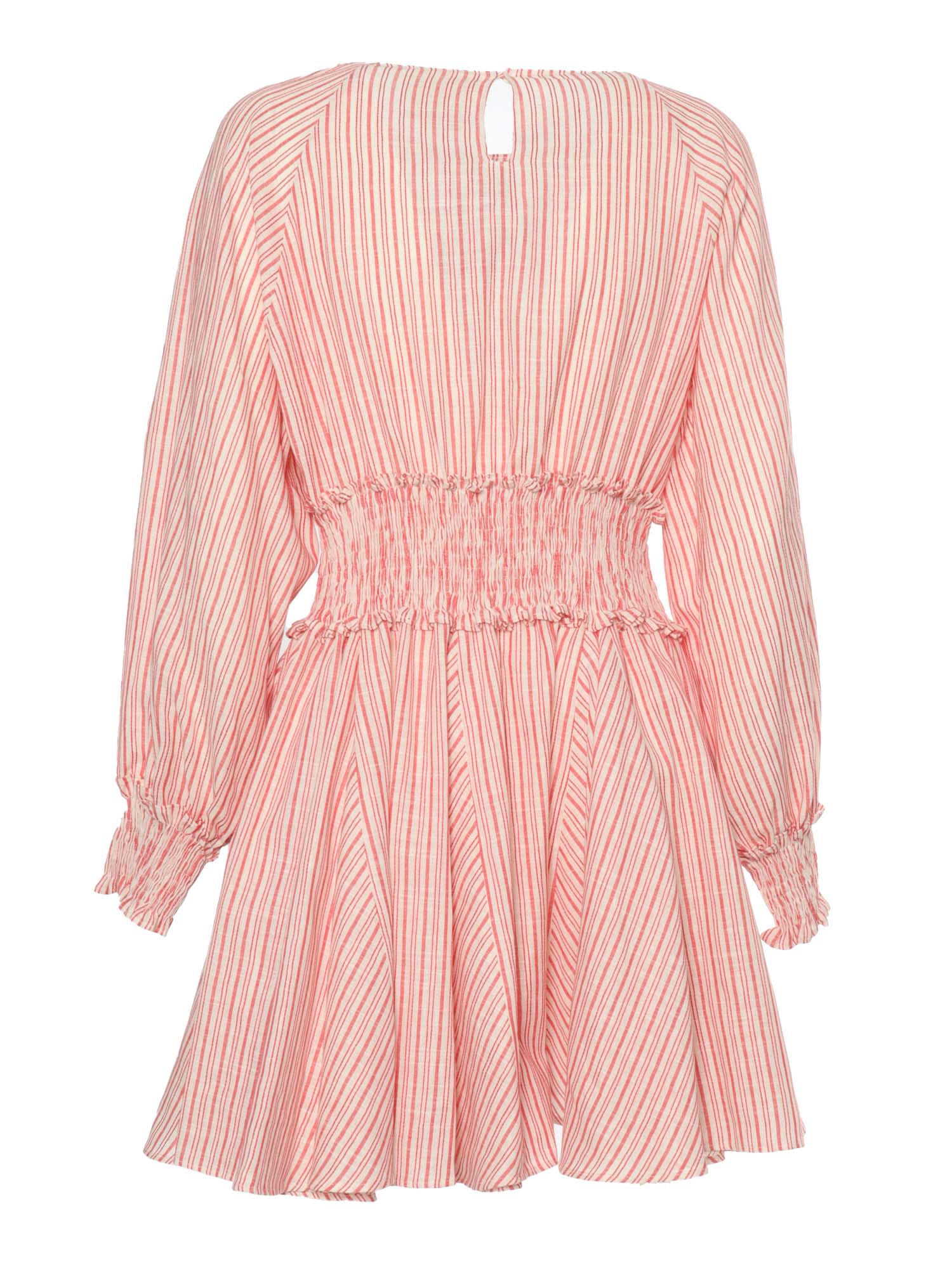 Shop Douuod Striped Dress In Pink