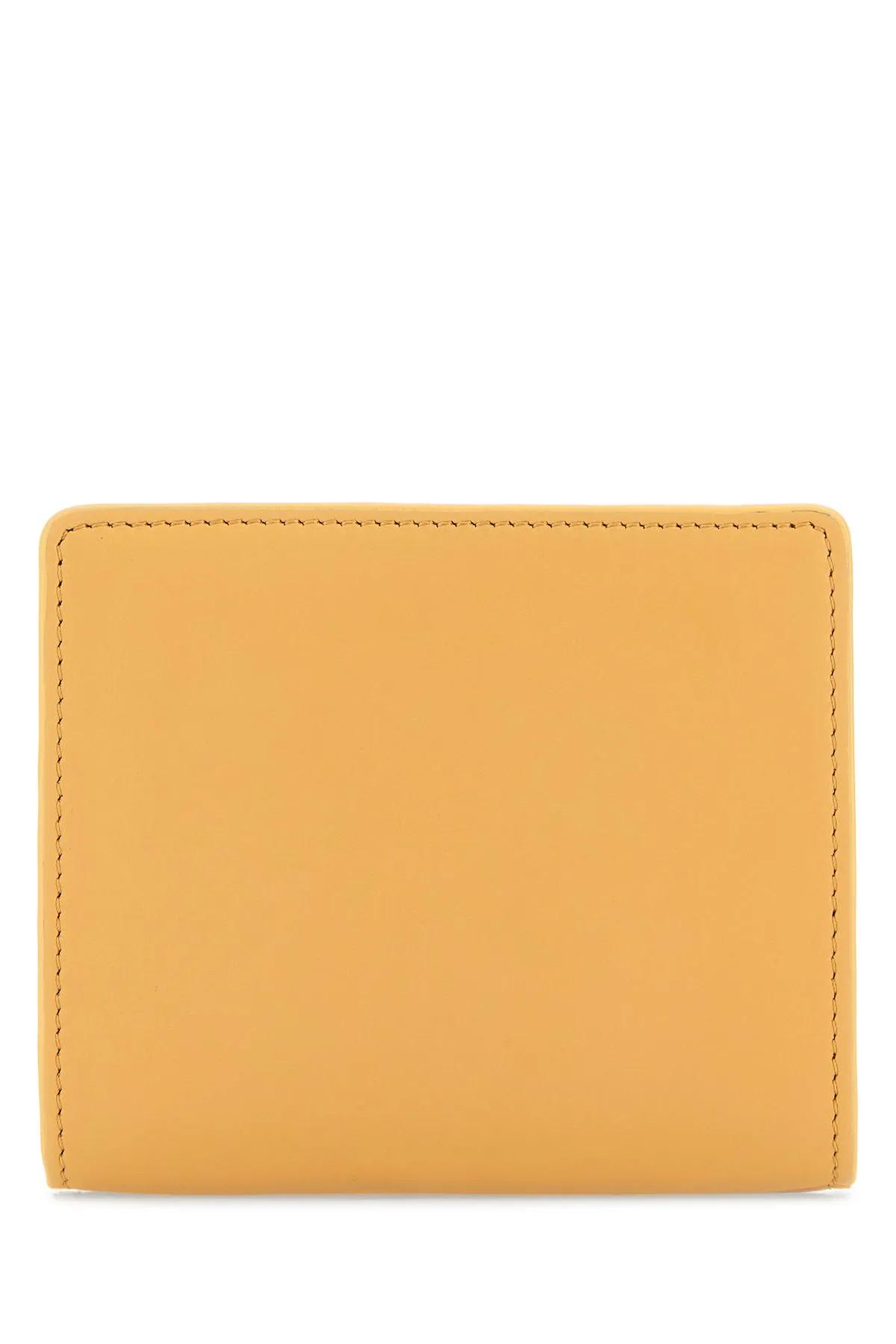 Shop Chloé Peach Leather Wallet In Beige