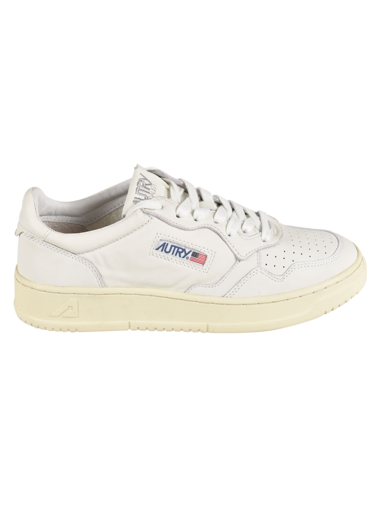 Shop Autry Logo Low Man Sneakers In White
