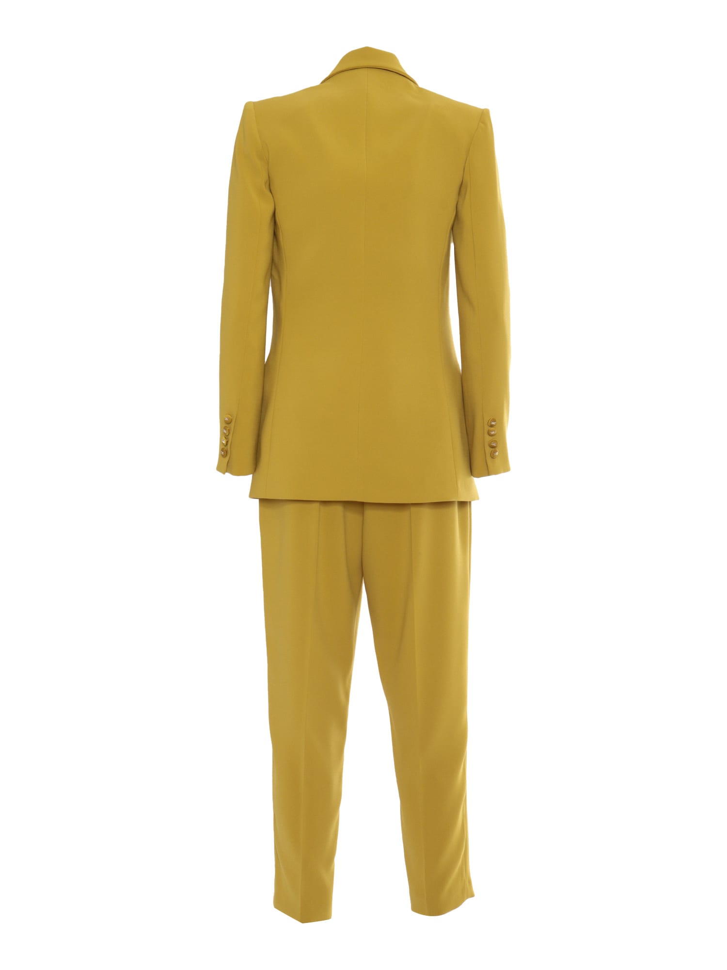 Elisabetta Franchi Jacket+trousers In Yellow