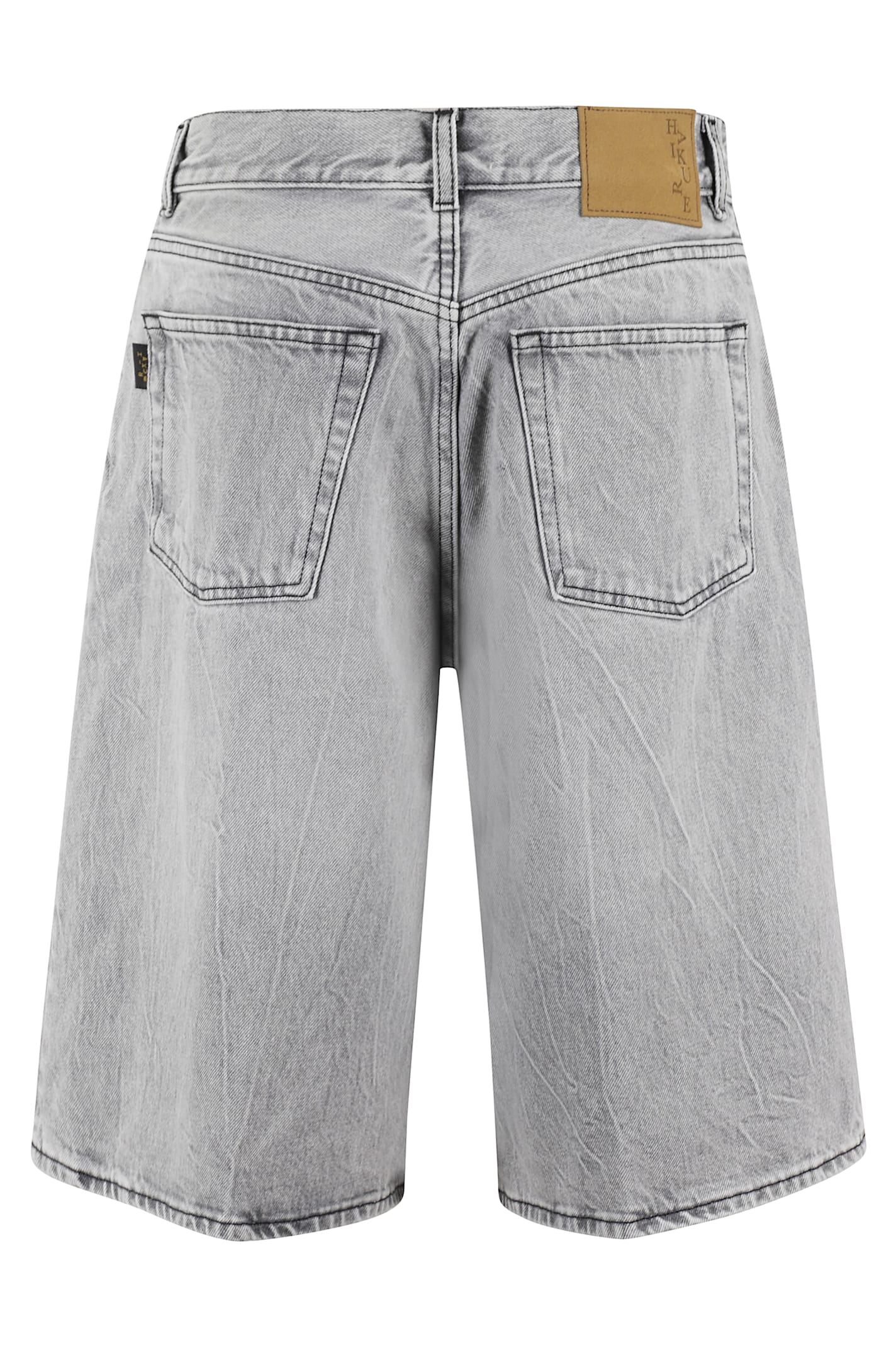 Haikure Grey Fog Becky Shorts With Faded Effect