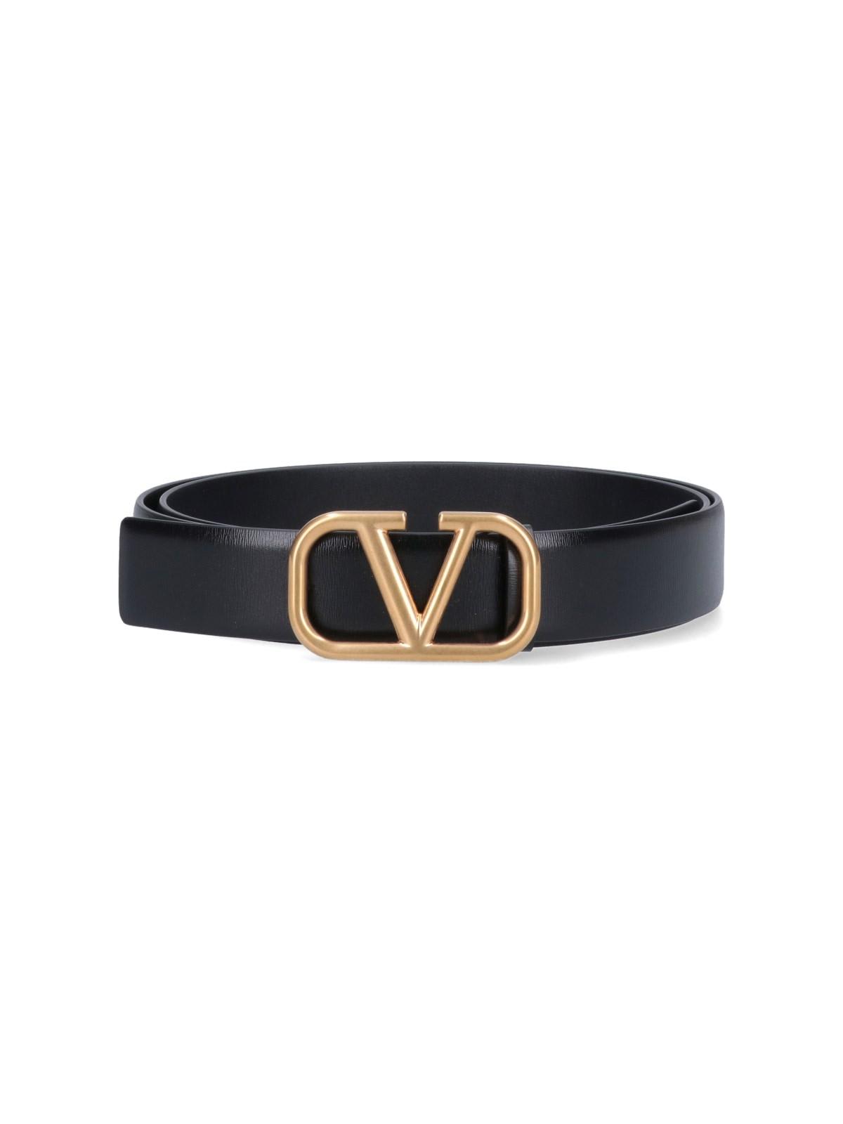 Shop Valentino Vlogo Belt In Black