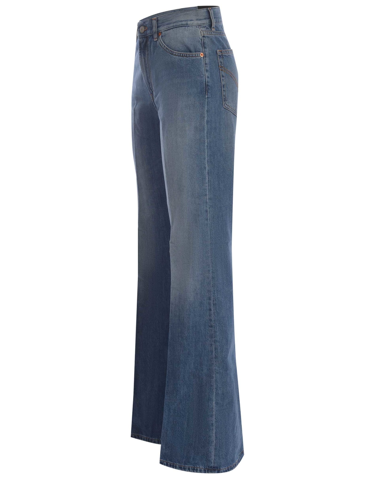 Shop Dondup Jeans  Amber Made Of Denim In Denim Azzurro