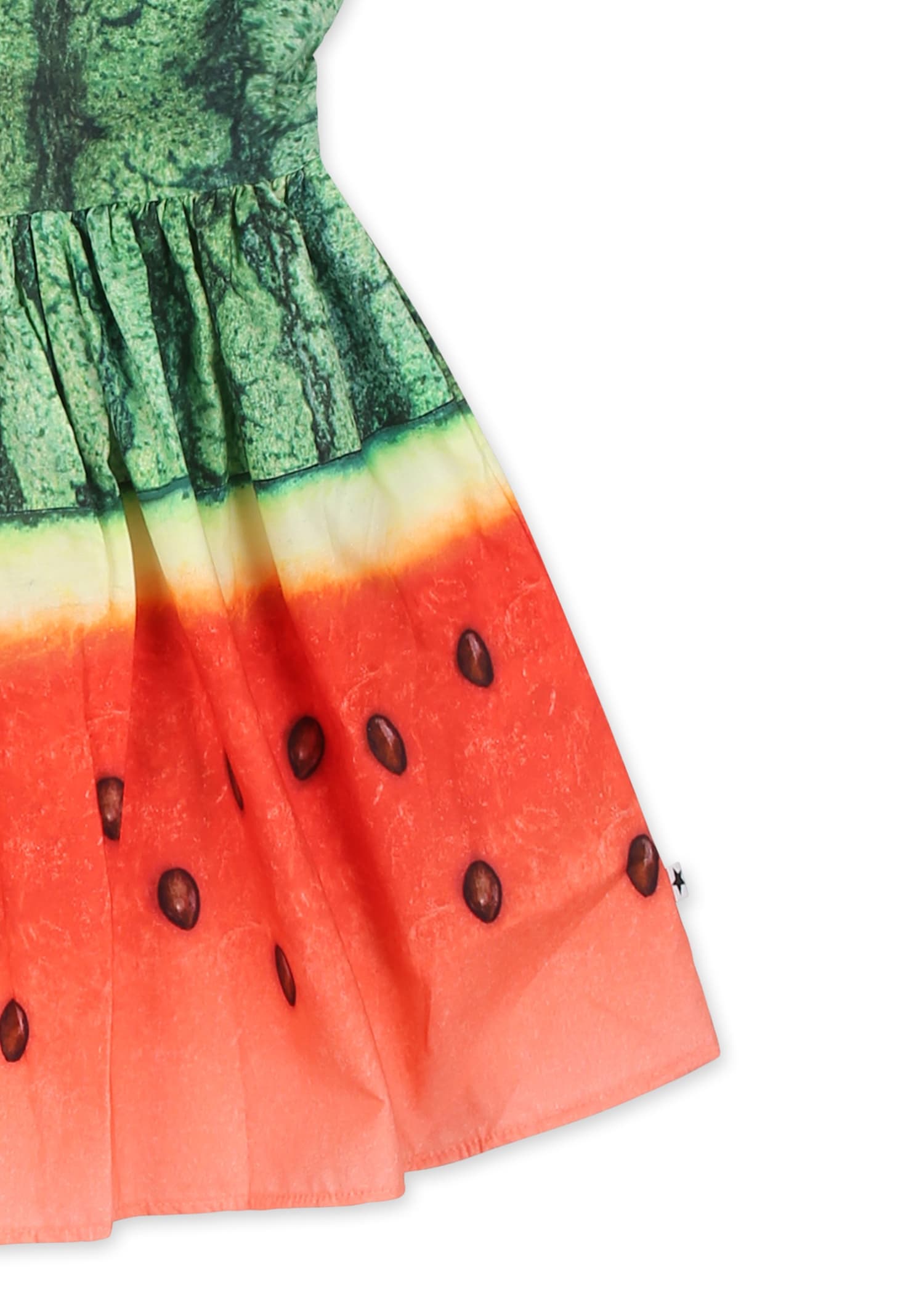 Molo Multicolor Dress For Baby Girl With Watermelon Print In Multicolor