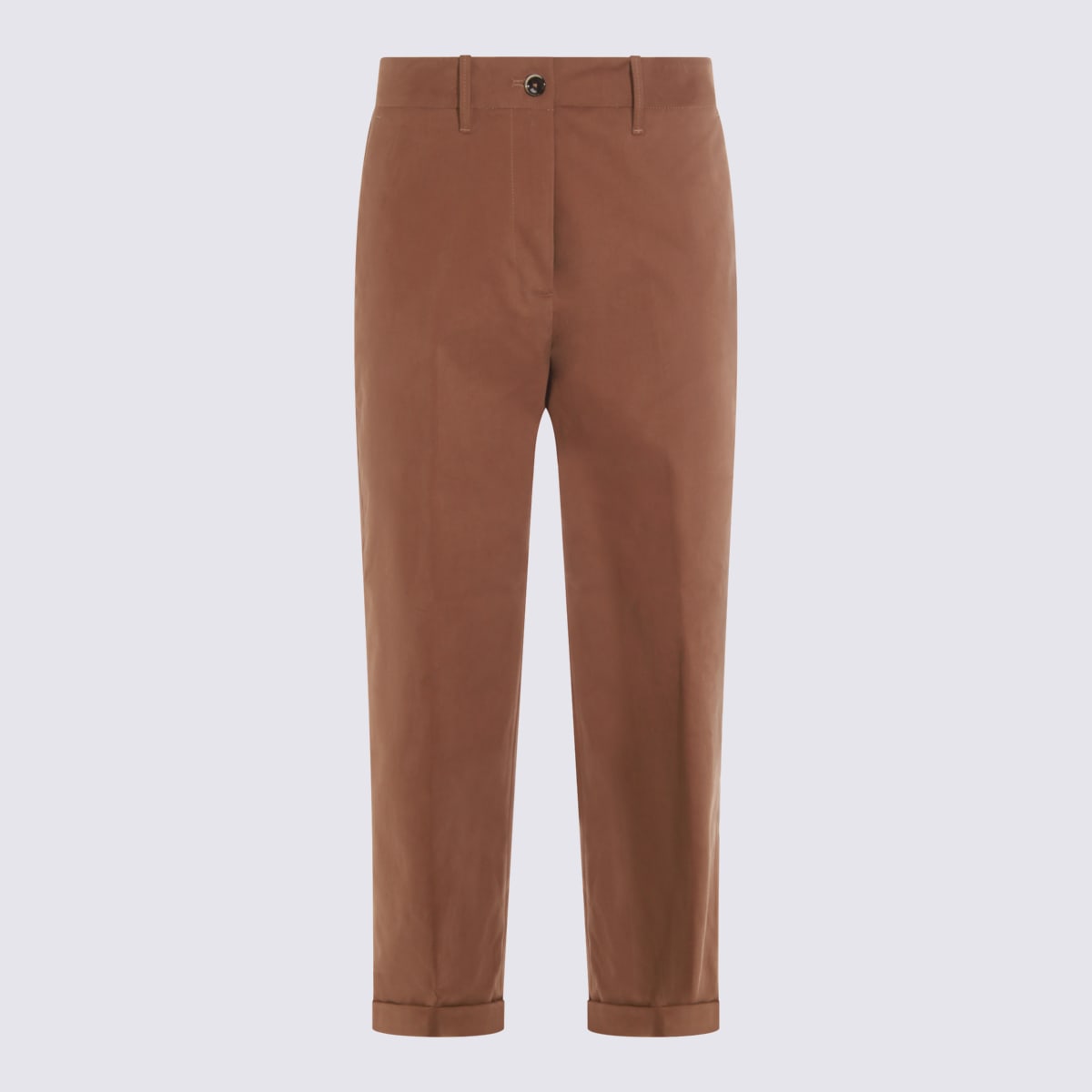 Nine In The Morning Straight-leg Trousers In Brown