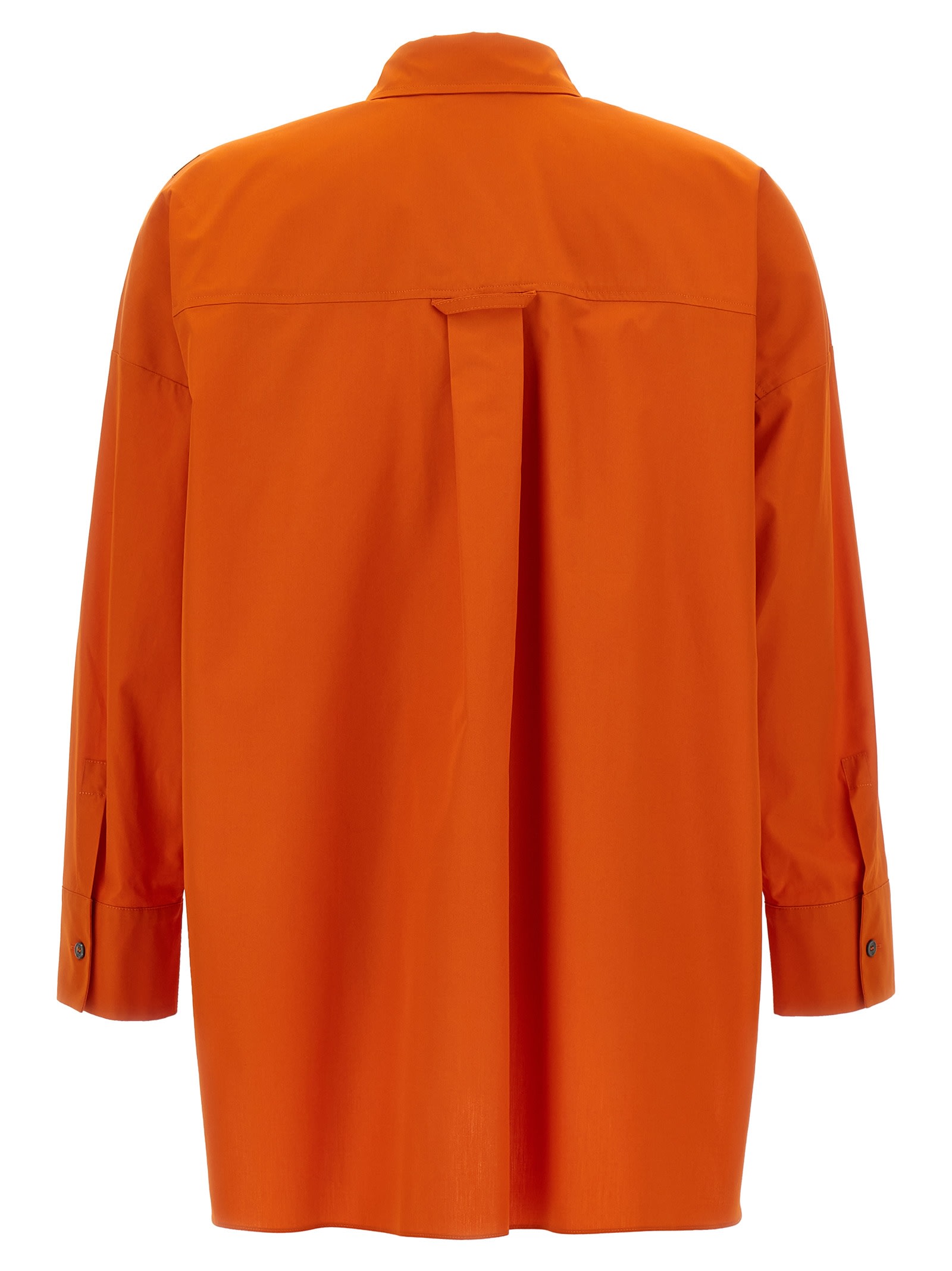 S Max Mara Gerona Popeline Cotton Shirt By Max Mara In Orange