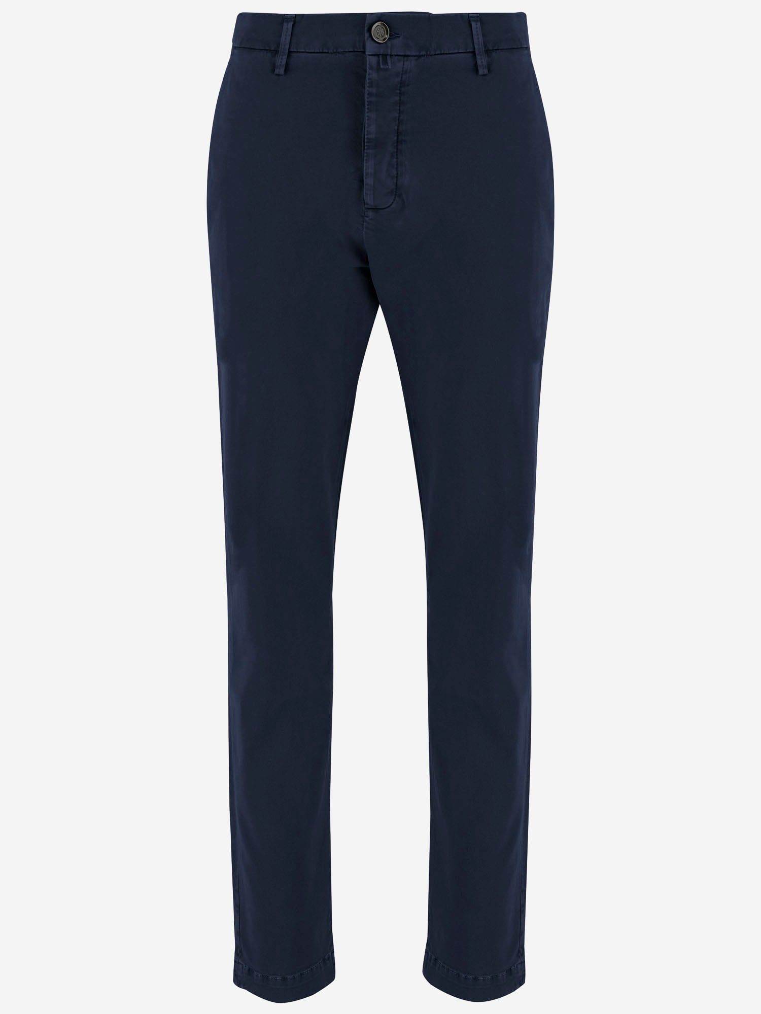 Jacob Cohen Stretch Cotton Trousers In Blue