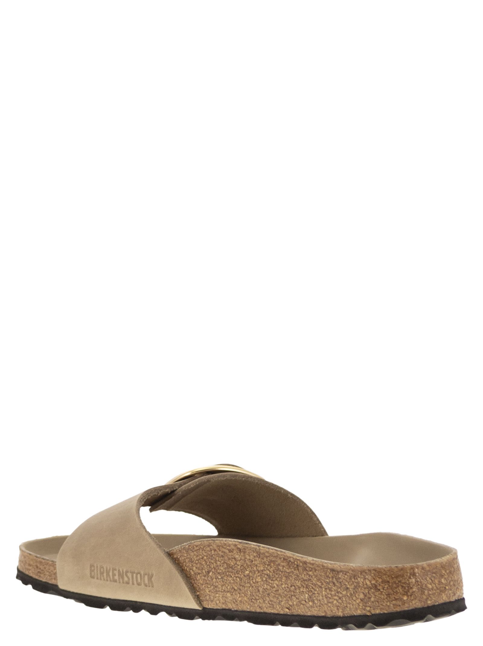 Birkenstock Buckle-detail Suede Sandals In Green