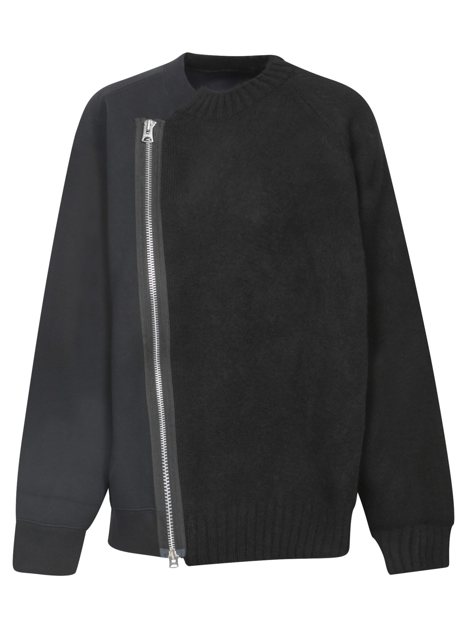 Shop Sacai Black Pull Blouson