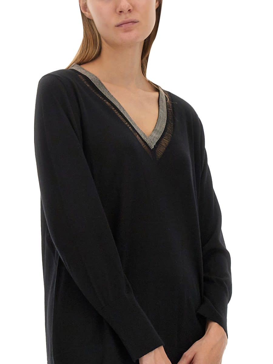 Shop Fabiana Filippi Cashmere Sweater In Black