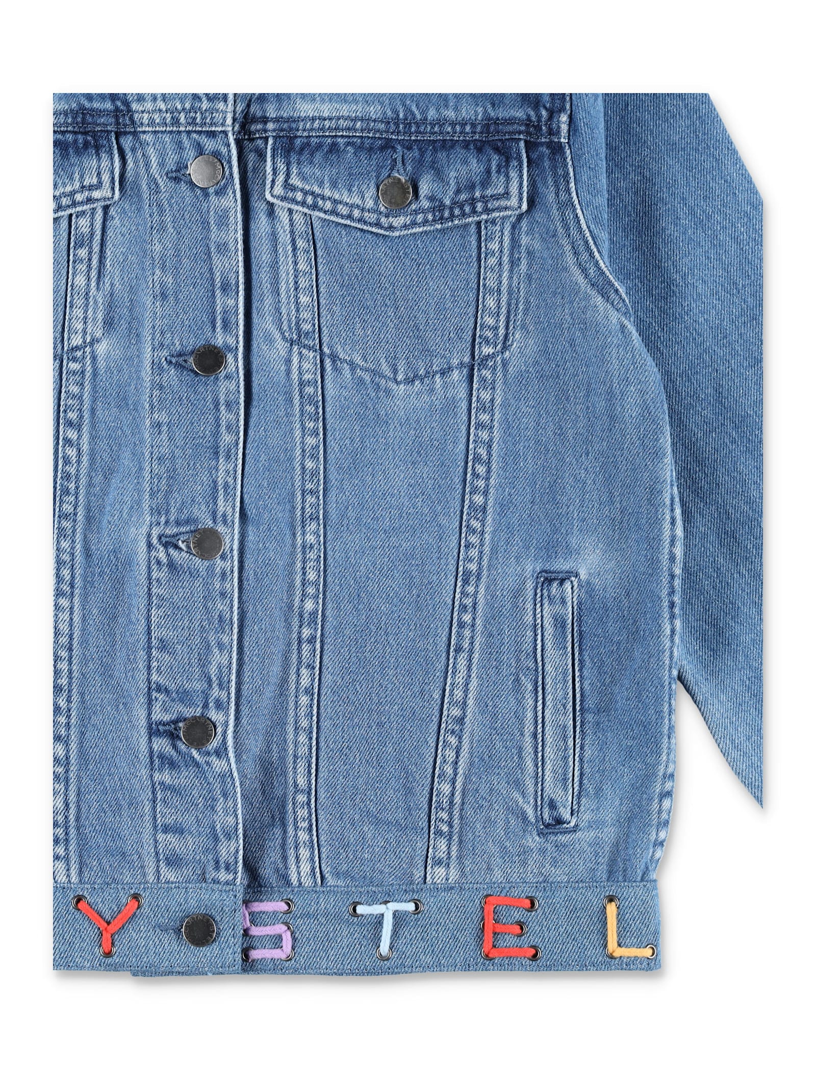 Stella Mccartney Kid - Branded Denim Jacket In Denim