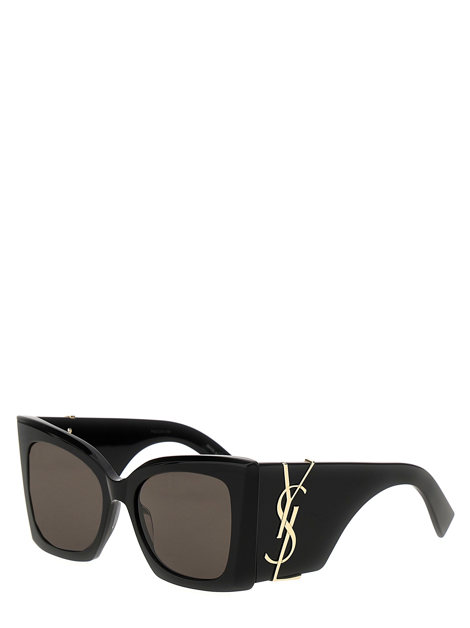 Shop Saint Laurent Sl M119 Blaze Sunglasses In Black