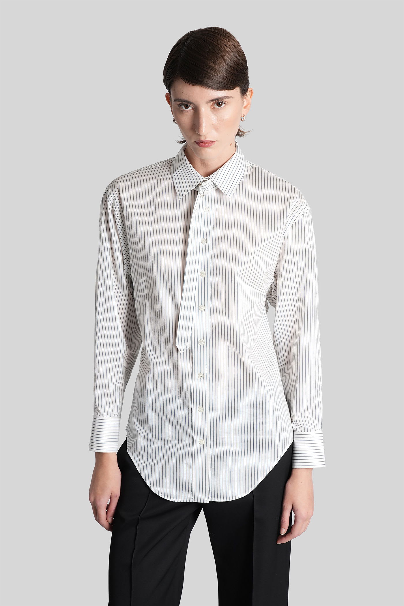 Isabel Marant Aurora Shirt In White Cotton