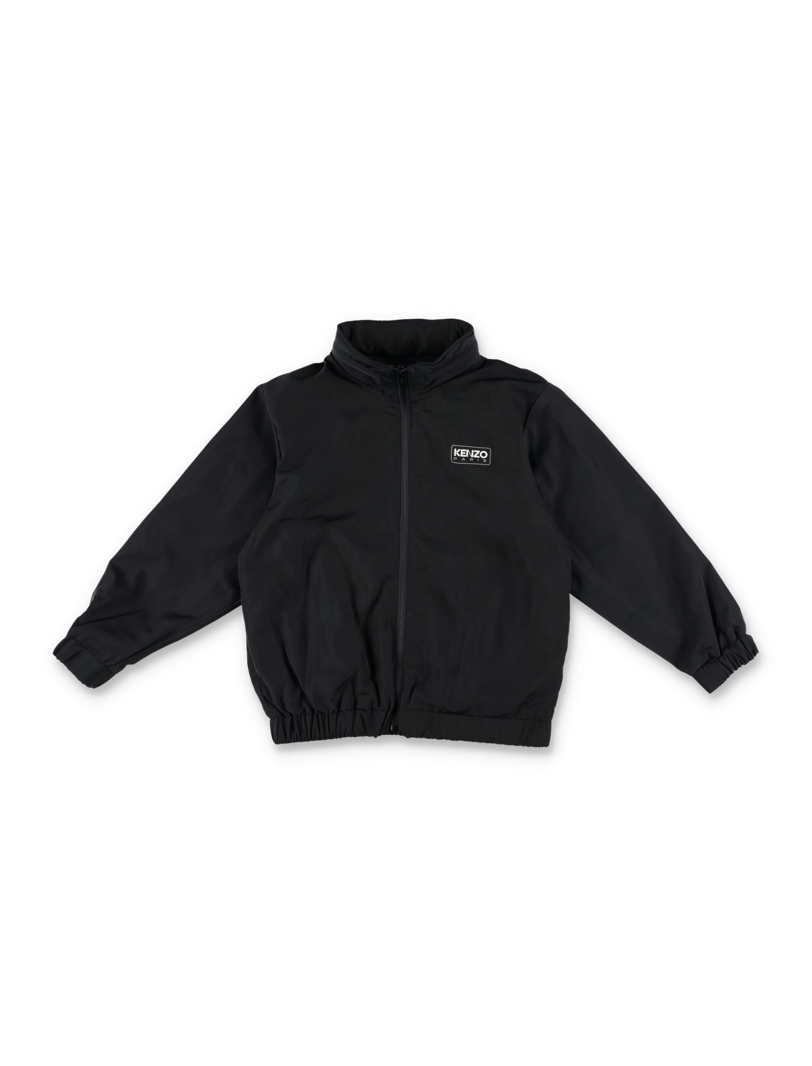 Shop Kenzo Zip Fleece In Black