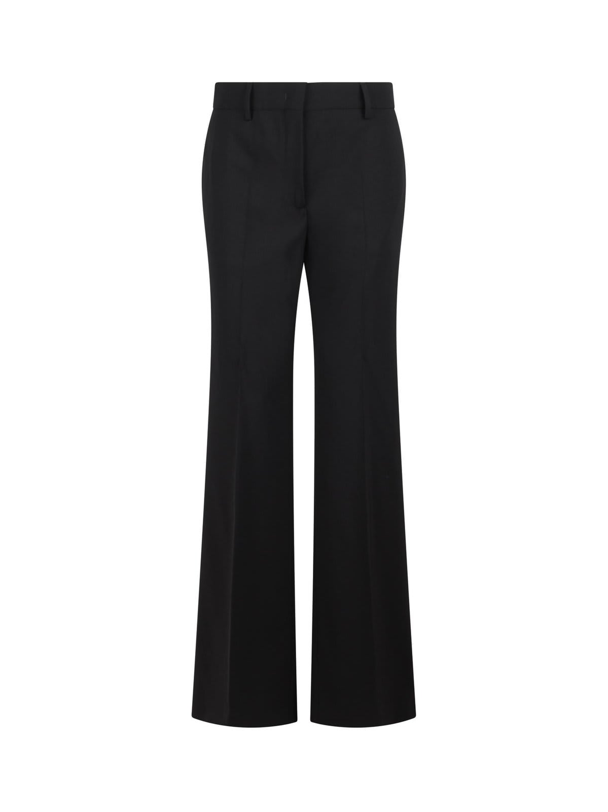 Shop Msgm High Waist Straight Leg Trousers