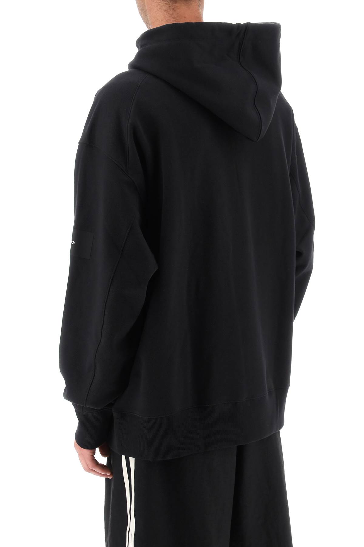 Shop Y-3 Oversized Hoodie Fleece In Black