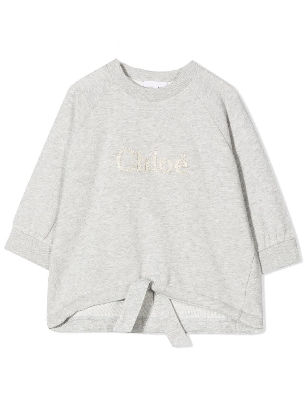 CHLOÉ SWEATSHIRT WITH EMBROIDERED LOGO,C15B79 A32