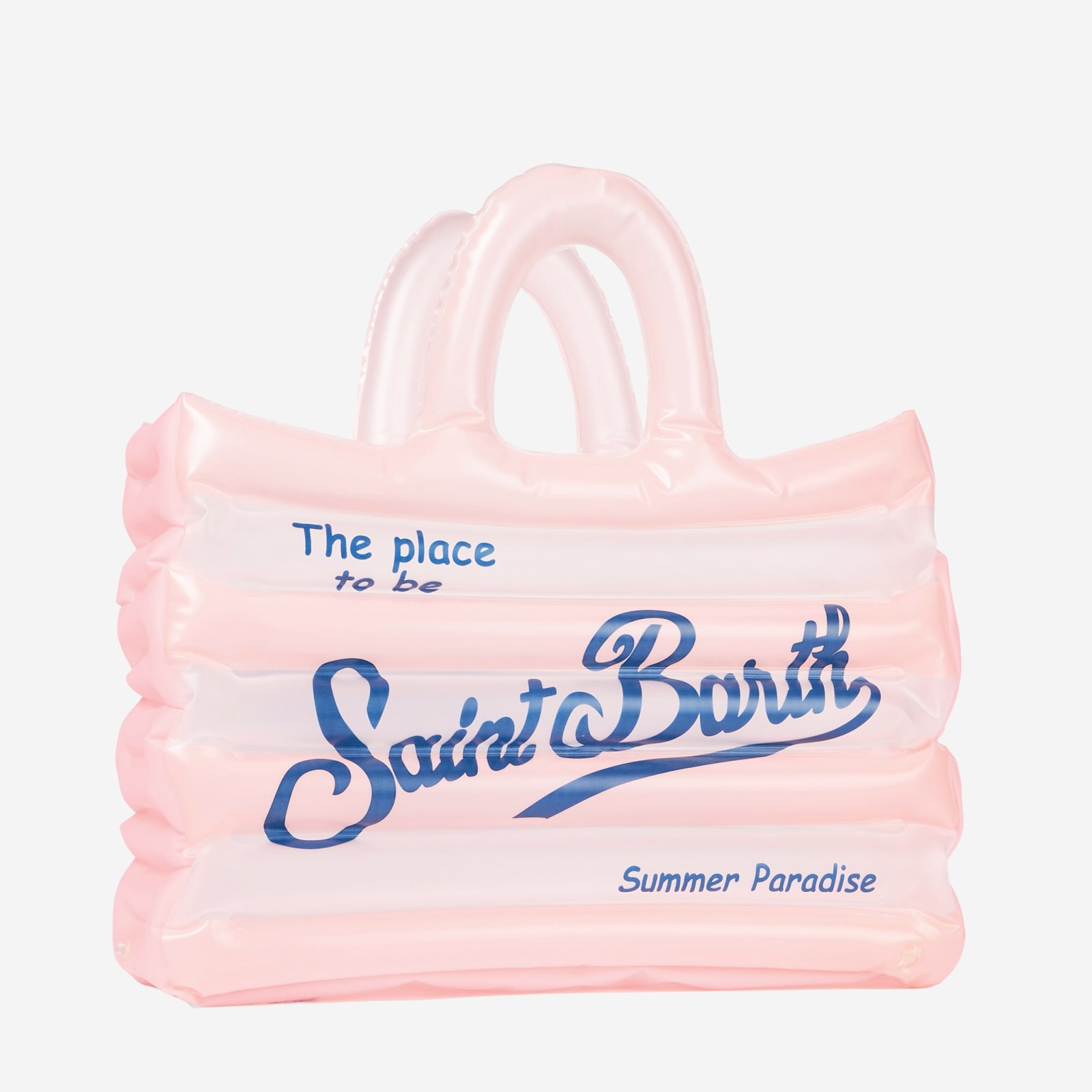 Shop Mc2 Saint Barth Vanity White And Pink Inflatable Shoulder Bag