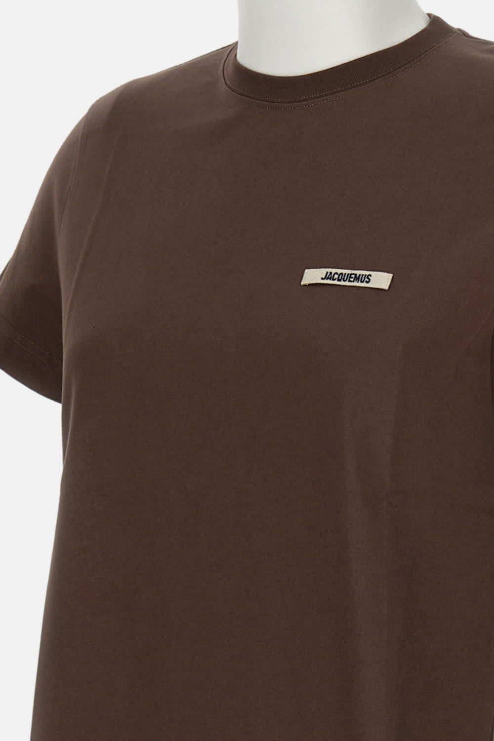 Jacquemus Gros Grain Short-sleeved T-shirt In Brown