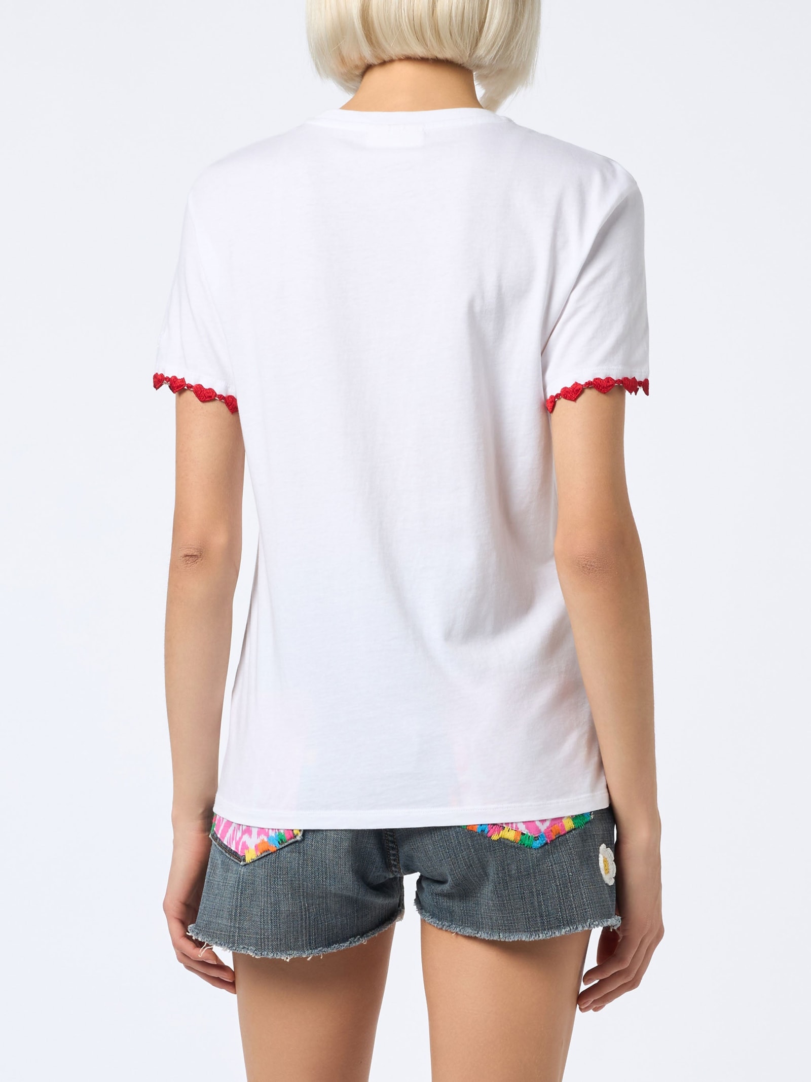 Mc2 Saint Barth Emilie Cotton T-shirt In White