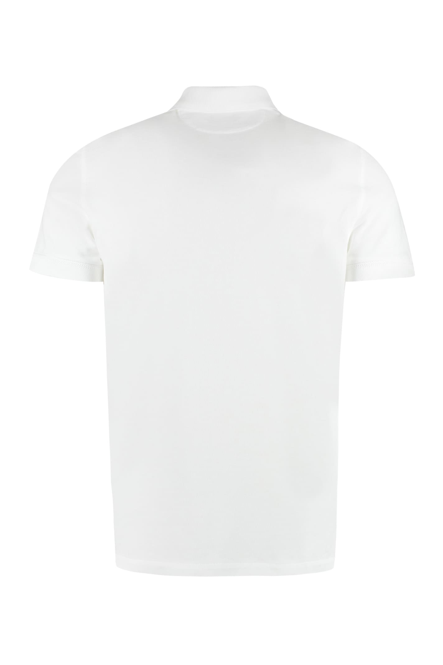 Shop Tom Ford Short Sleeve Cotton Polo Shirt In White