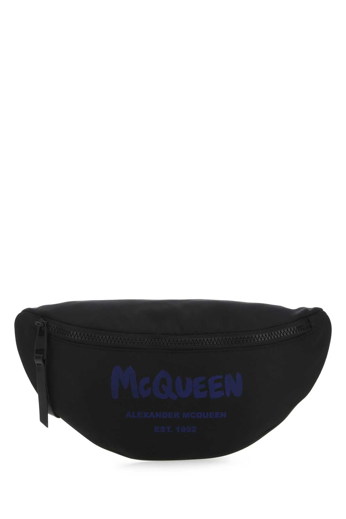 Alexander McQueen Black Polyester Mcqueen Graffiti Belt Bag
