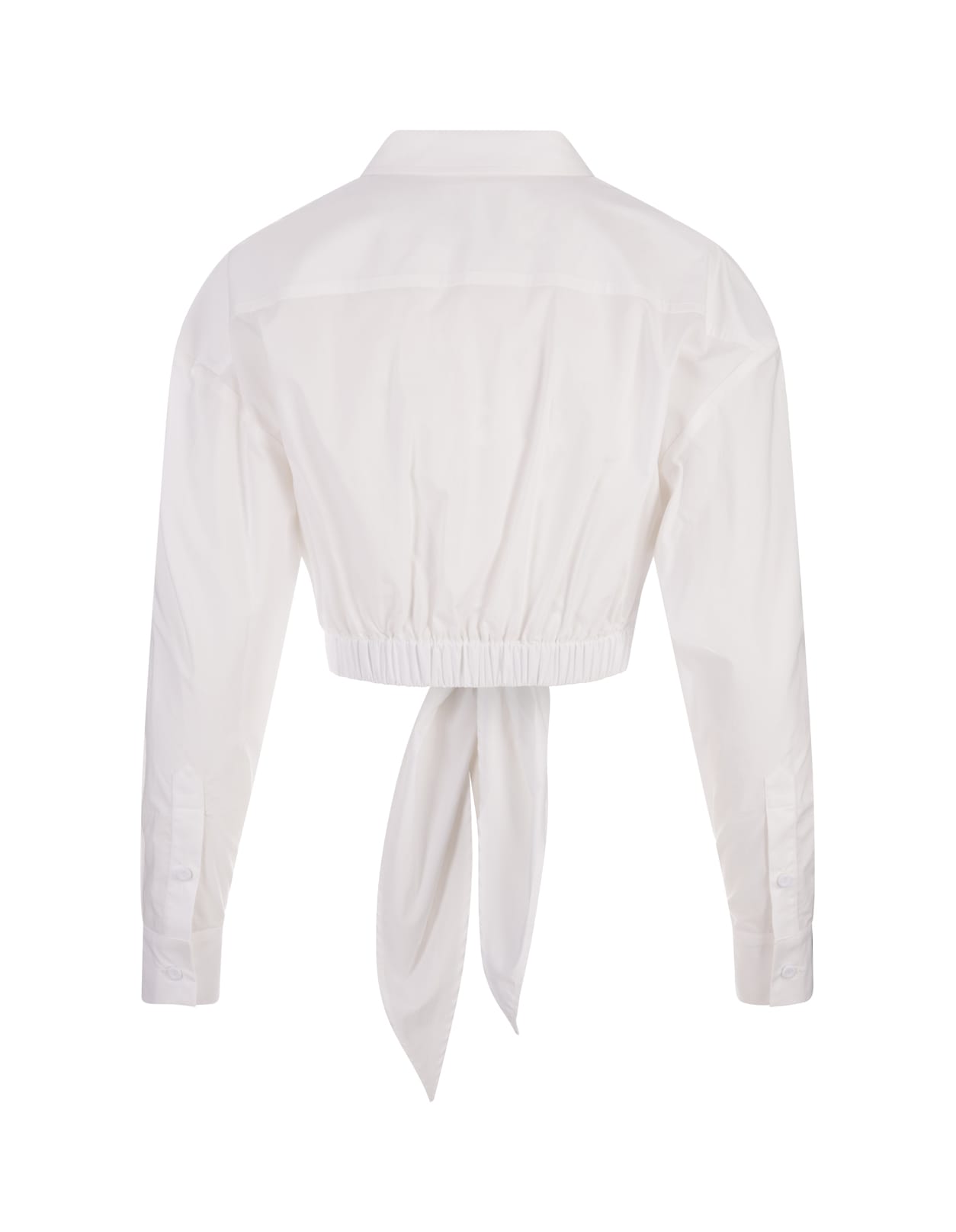 Shop Alessandro Enriquez White Cotton Shirt With Knot