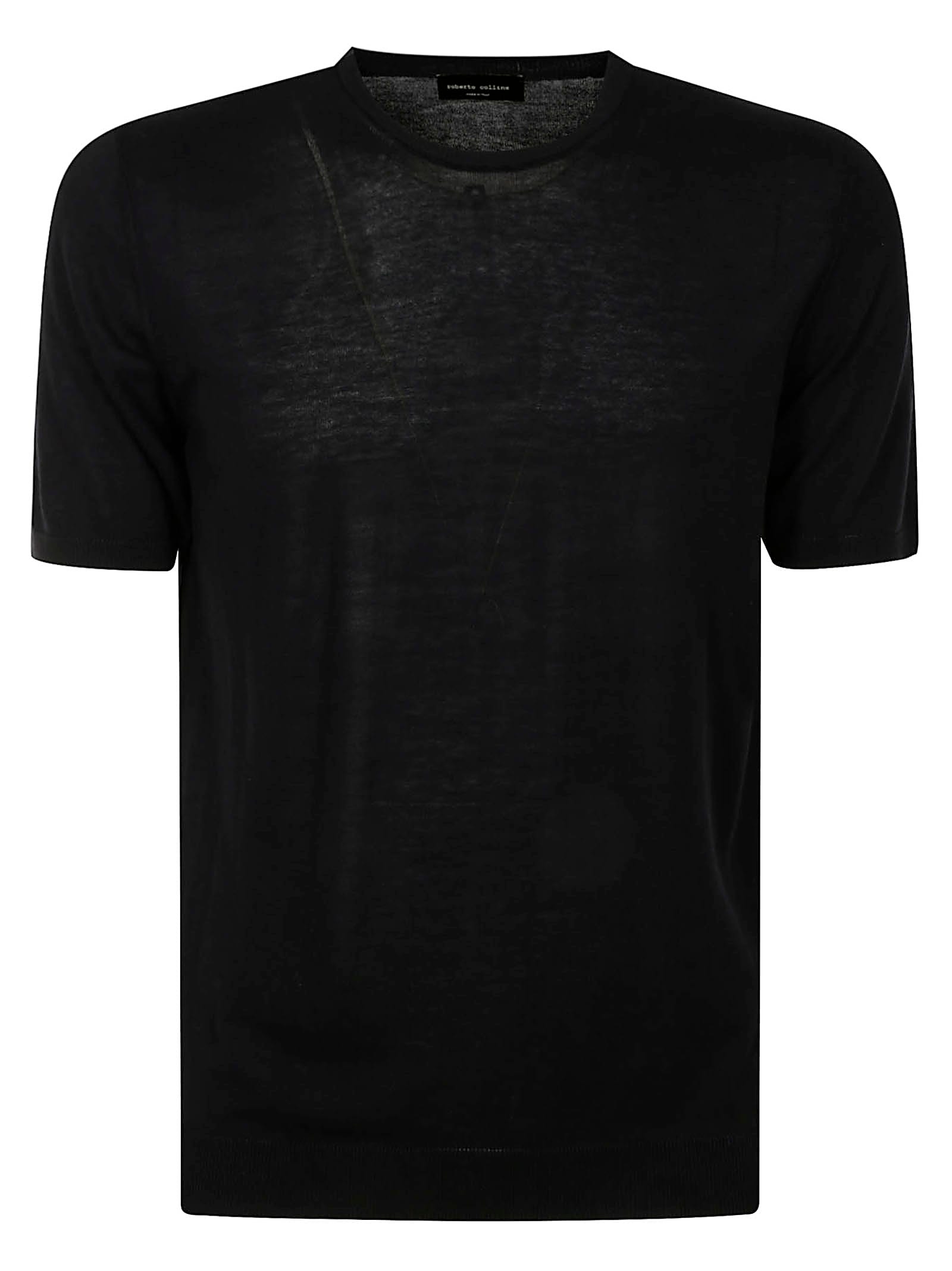 Roberto Collina Short Sleeves Round Neck Clothing In Black